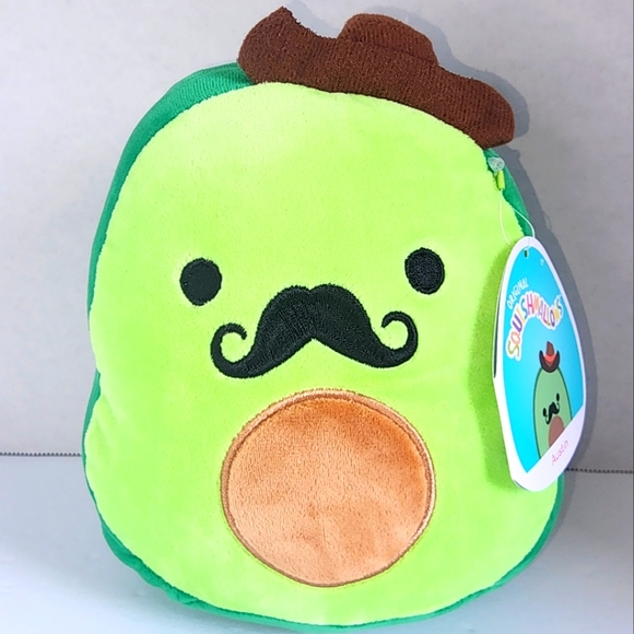 AUSTIN 🥑 the Avacado Boy with Mustache Original Squishmallow by Kelly Toy NWT - Picture 1 of 9